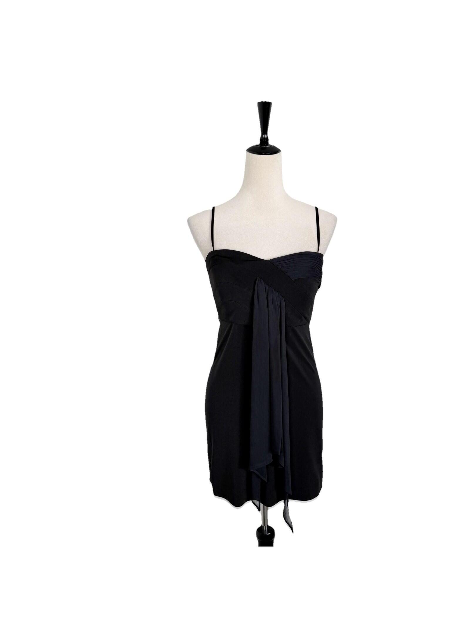 Bcbgeneration Y2k Black Flowy Tunic Top Whimsical Goth Grunge Womens Size 8